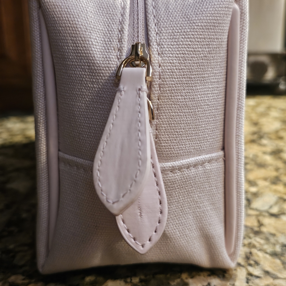 Burberry Light Pink Embroidered Canvas Cosmetic Pouch NEW GWP - Picture 3 of 8